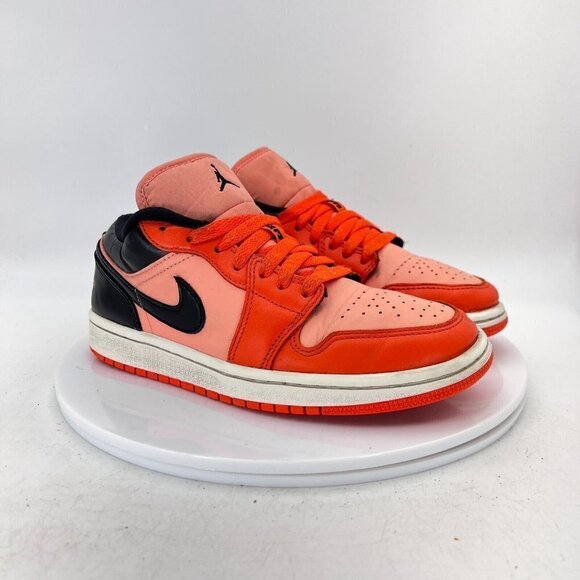 Nike Air Jordan 1 Low SE Women Sz 7 DM3379-600 Crimson Bliss Orange Rush Shoes - Picture 4 of 14